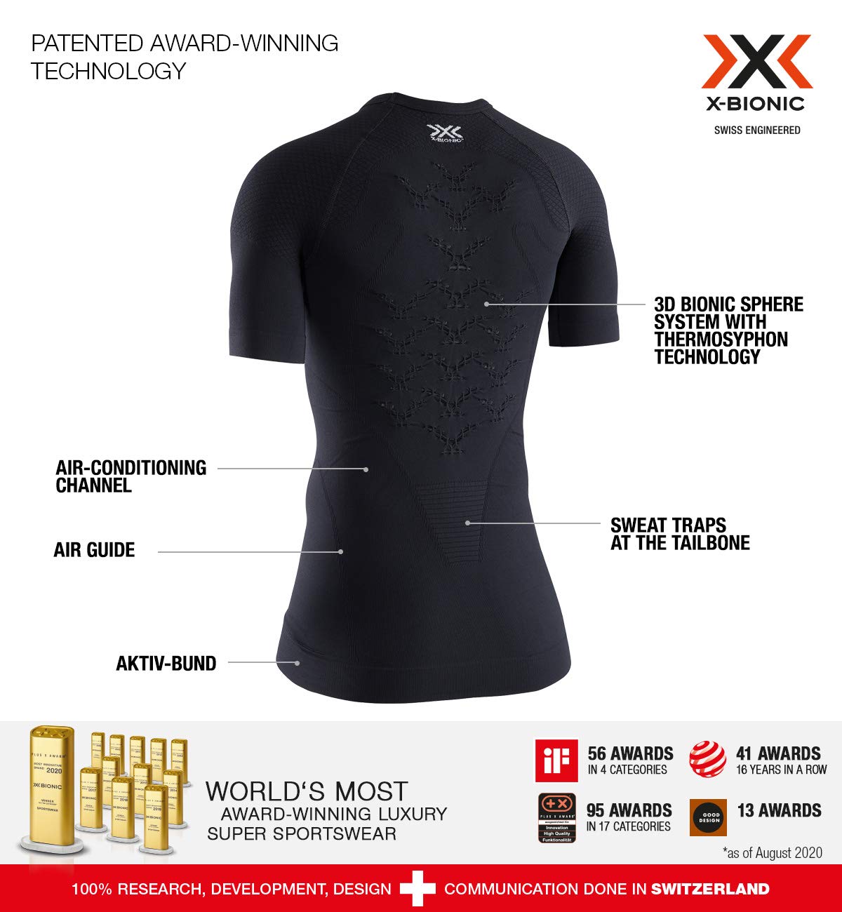 X-BIONIC Energizer 4.0 Light Round Neck Sleeve Women T-Shirt Femme