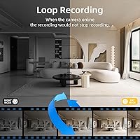 Vista 9 de Hidden Camera Clock - Ultra 4K HD Wireless Indoor Camera for Home Security - Mini Nanny Cam with Night Vision, Smart Motion Detection, Remote Live