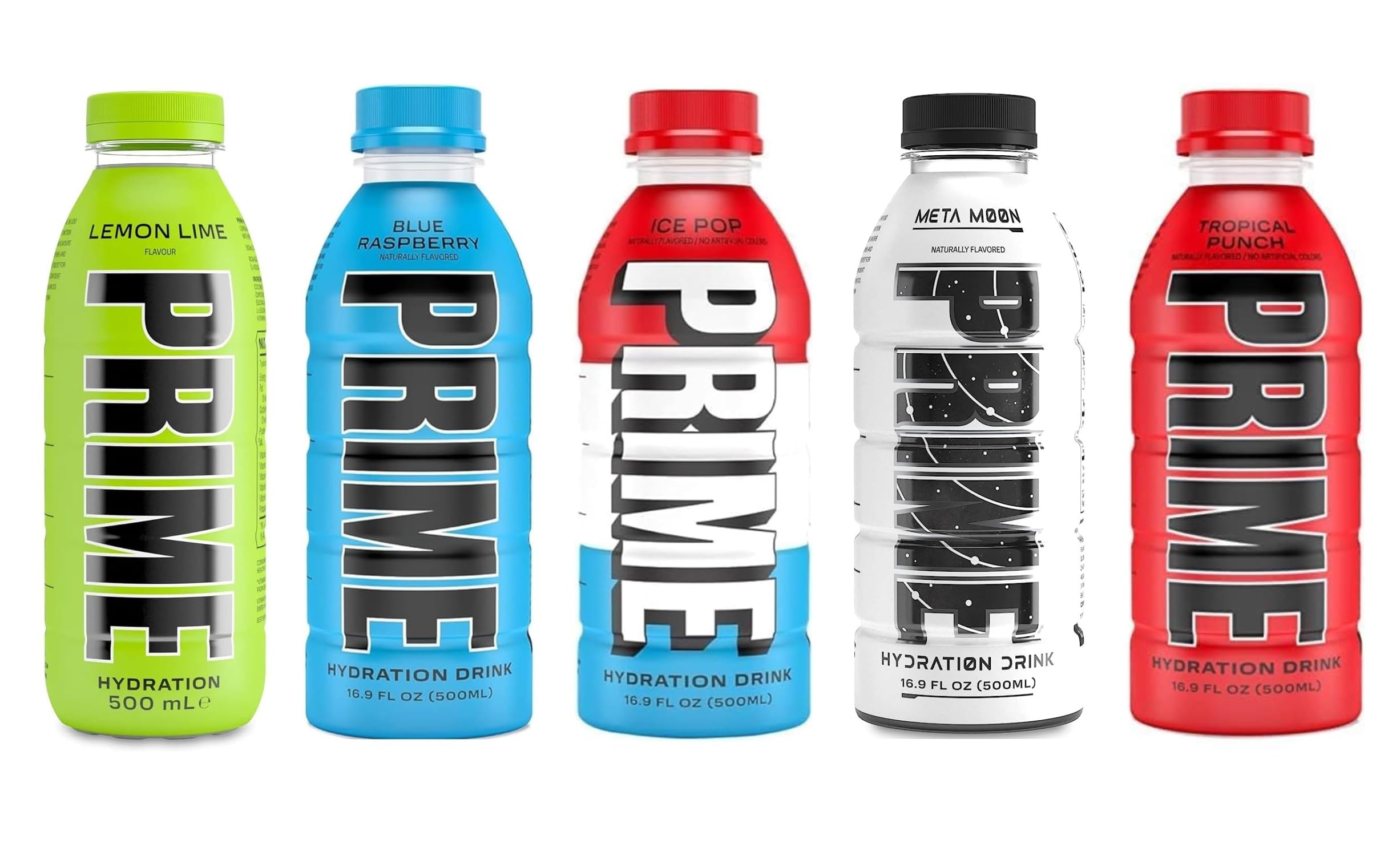 Prime Energy Drink Variety Pack With Energy Boost Zero Sugar Added (Lemon Lime, Blue Raspberry, Ice Pop, Meta Moon, Tropical Punch) Delicious Exotic Ksi & Logan Paul Each 500ml (Pack Of 5) (B0CQFPL3WT) Amazon Price History, Amazon Price Tracker
