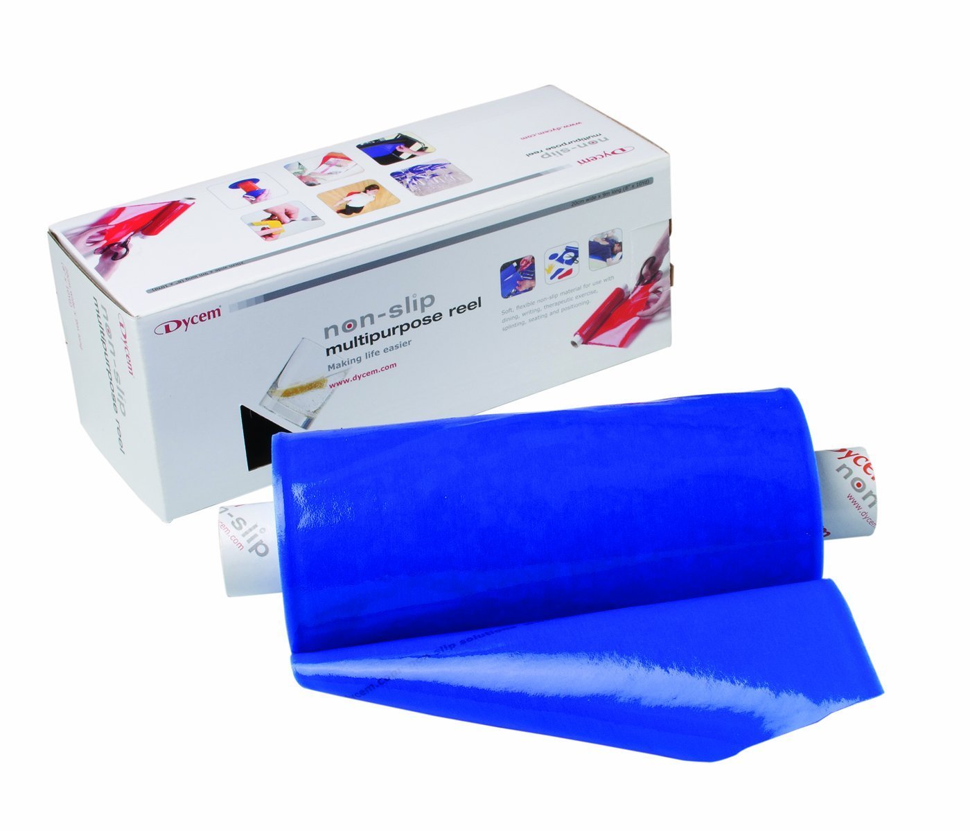 17055 Dycem Multipurpose Non-Slip Roll, 8" Width, 2 Yard Length, Blue