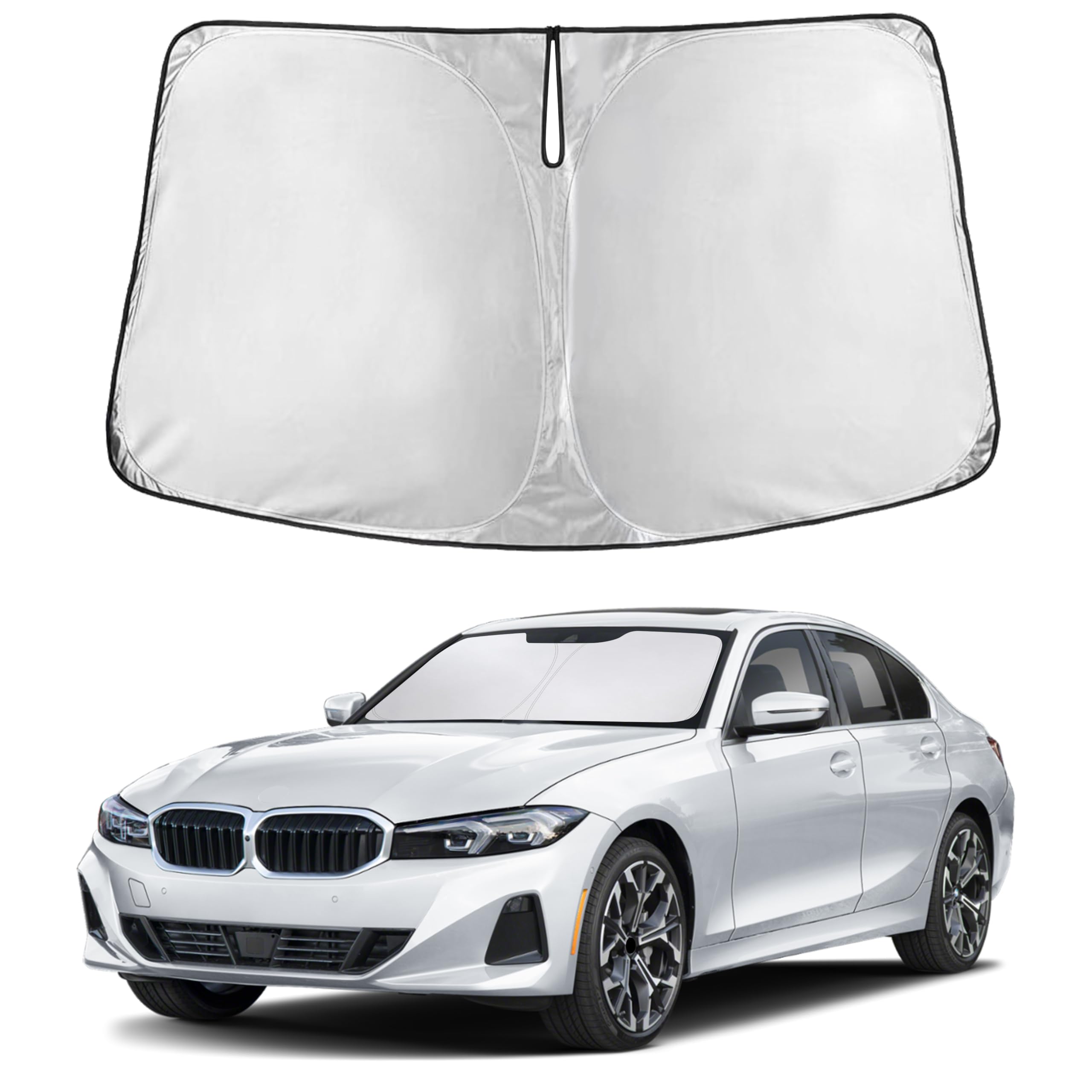 Photo 1 of EcoNour Windshield Sunshade Compatible for BMW 3 Series 2019-2024 2025 2026, Sun Visor for Front Windshield & Window Sun Shade Cover, UV Heat Blocker & Protector, Car Accessories