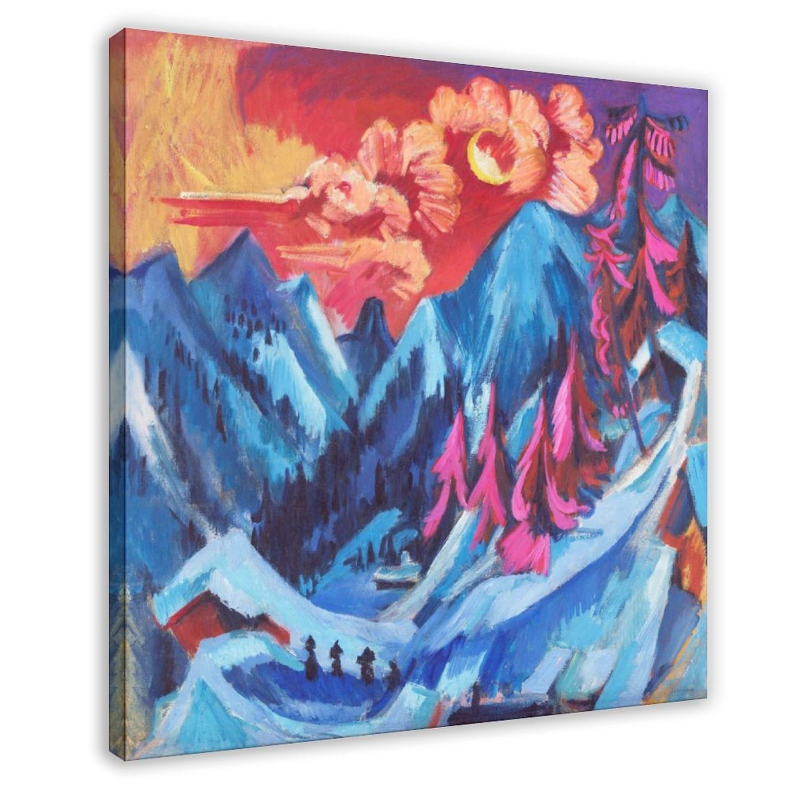 Impression sur toile paysage d'hiver déco murale Ernst Ludwig Kirchner