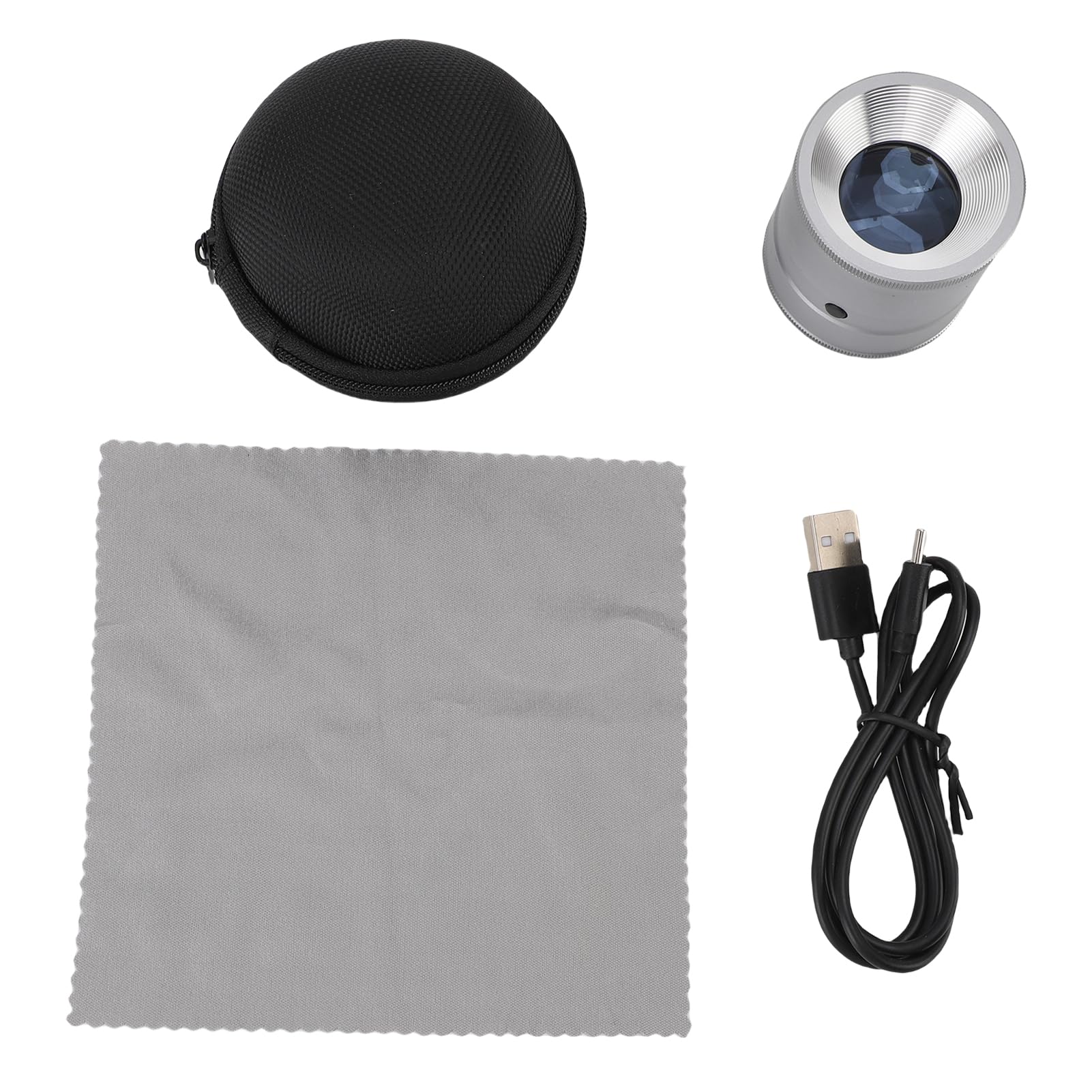 Loupe 10X Fafeicy de haute précision avec éclairage LED double blanc violet