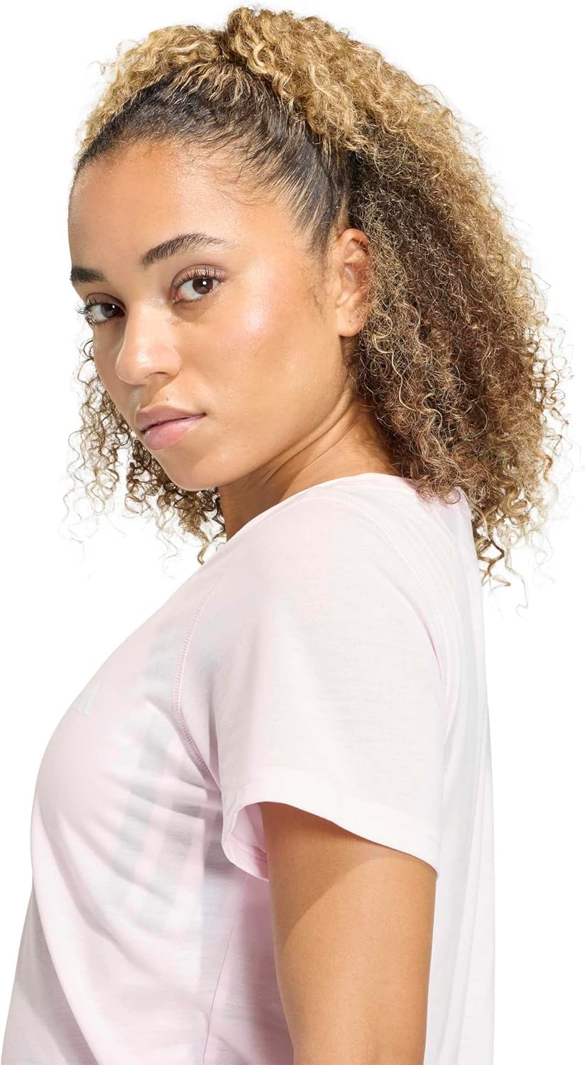 adidas Womens Workout Essentials Minimal Scoop Neck T-Shirt - Image 3