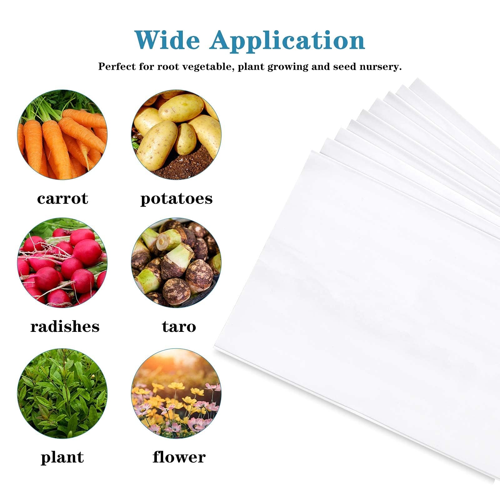 YSSOA Lot de 100 Sacs de Culture de 10 litres, conteneurs en Film de Panda Noir et Blanc pour semis, Sacs en Plastique épais pour tomates, Pommes de Terre, Carottes, Taro-Jardin pépinière et