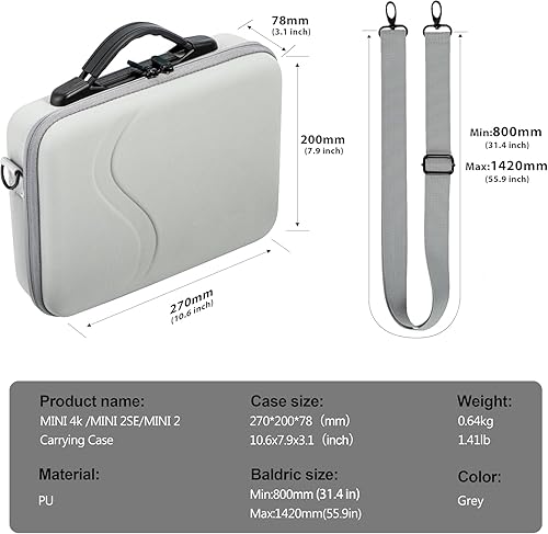 Miniatura 5 de Tomat MINI 4K Funda de transporte portátil para bolsa de viaje para DJI MINI 4K / Mini 2 SE Fly More Combo Accesorios