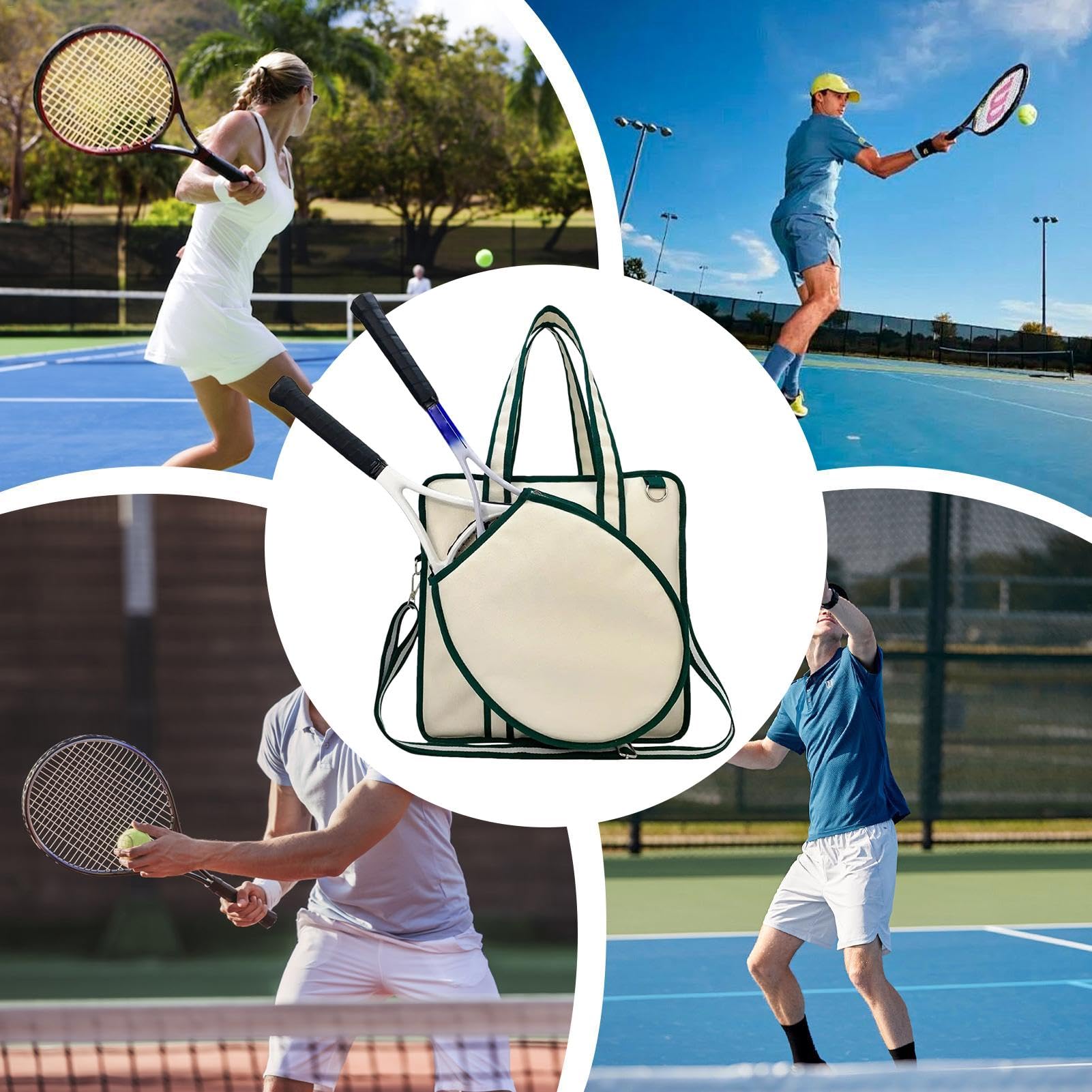 Borsa per racchette da tennis | Borsa tote in tela per racchette da tennis | casual pendolari all'aperto borsa per racchette da tennis da uomo donna borsa sportiva