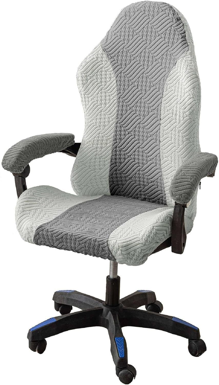 HACLEN Gaming Chair Cover Cat Scratch Proof Jacquard, Soft Spandex Gaming Chair Slipcovers Arms Attached Washable for Office Chair (1,one Size)