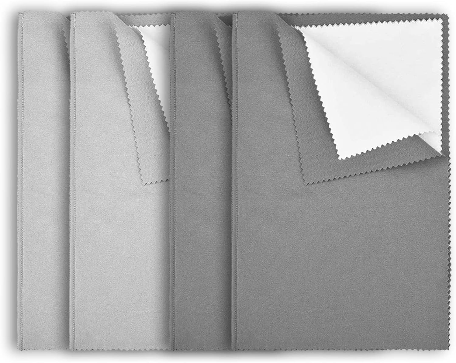 4Pcs Silver Polishing Cloth Large Jewelry Cleaning Cloths,MultiLayer DoubleSided