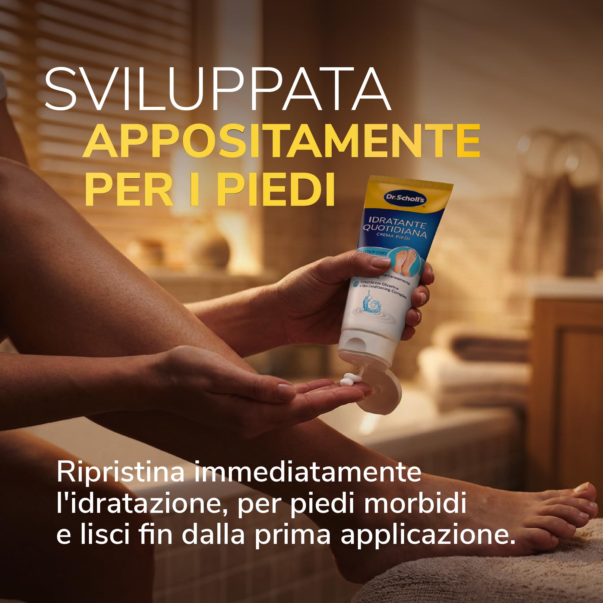 Dr. Scholl's Crema Hydration Boost, Crema Piedi Arricchita con Urea, Glicerina e Skin Conditioning Complex per Idratare la Pelle Secca Idratazione Profonda per Piedi più Morbidi e Lisci, 75ml