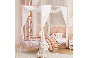 Weehom Princess Canopy Bed Frame | Ideal for Girls Aged 10-12