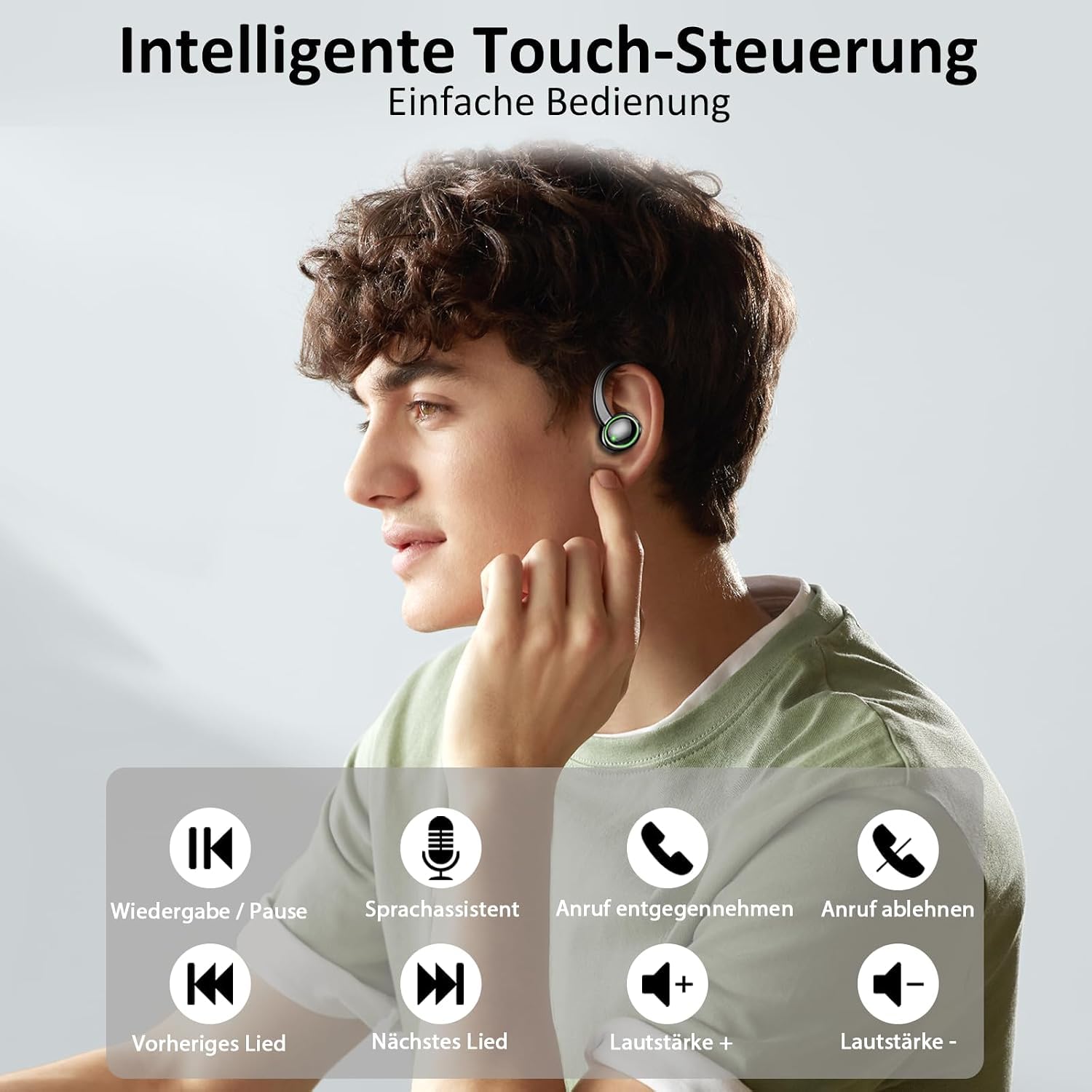 Bluetooth Kopfhörer, 2026 Kopfhörer Kabellos Bluetooth 5.4 Sport tiefer Bass, 56 std Spielzeit In Ear Kopfhörer mit 4 ENC Noise Cancelling Mic, IP7 Wasserdicht Ohrhörer LED-Anzeige für Arbeit, Studium