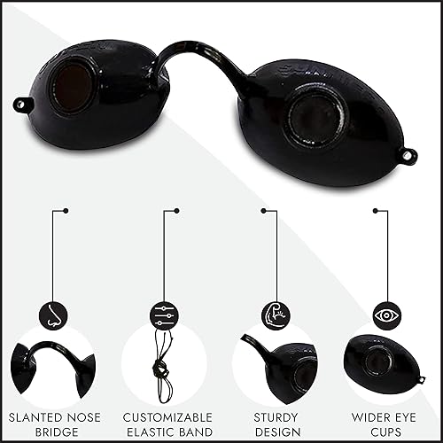 Miniatura 3 de Super Sunnies Protección UV para ojos, cumple con la FDA, gafas de bronceado individuales para cama de bronceado, paquete de 12