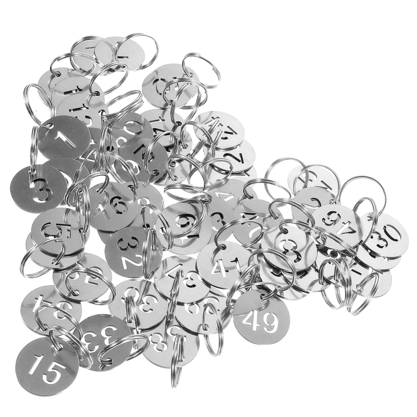 VALICLUD 5 Set Di Portachiavi Con Numeri in Metallo Da 1 A 50 Per Riporre E Classificare Le Chiavi in ​​case E Uffici 50 Pezzi * 5