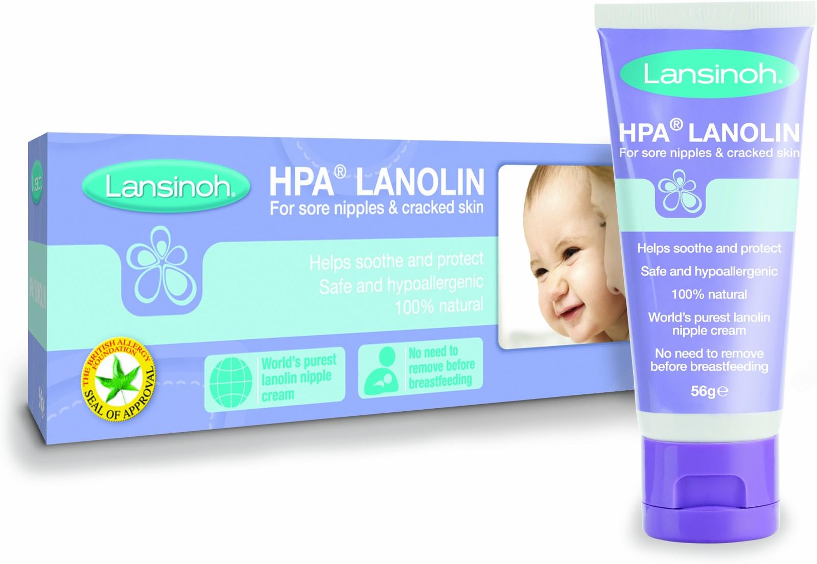 Lansinoh HPA 40ml Cream for Sore Nipples and Cracked Skin