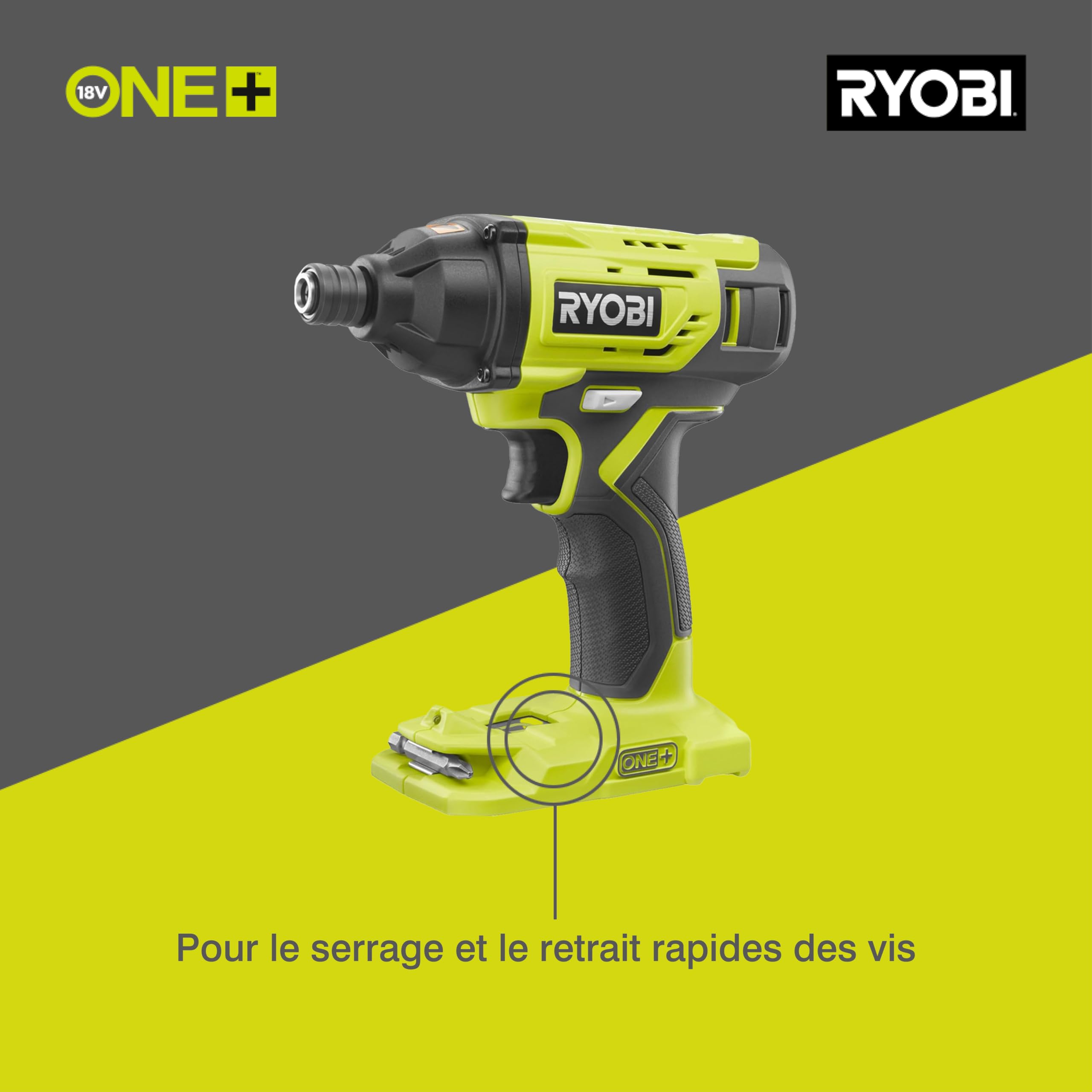 RYOBI Visseuse à Chocs Sans Fil 18V ONE+ R18ID2-0 200 Nm 3 Modes 1/4"
