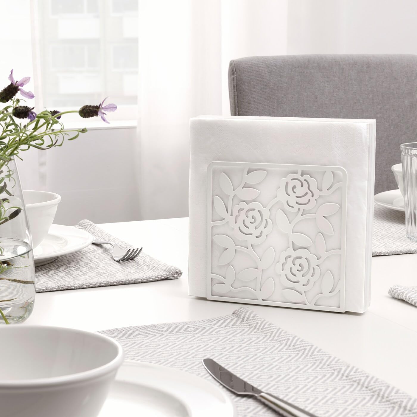 Ikea Liksidig Napkin Holder White 16X16 cm — Amazon image 2