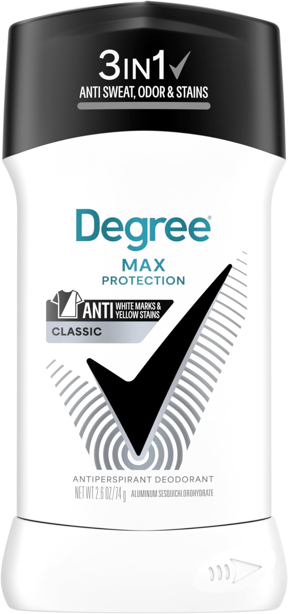 Degree Men UltraClear Antiperspirant Deodorant Black+White 72-Hour Sweat and Odor Protection Antiperspirant For Men With MotionSense Technology 2.7 oz