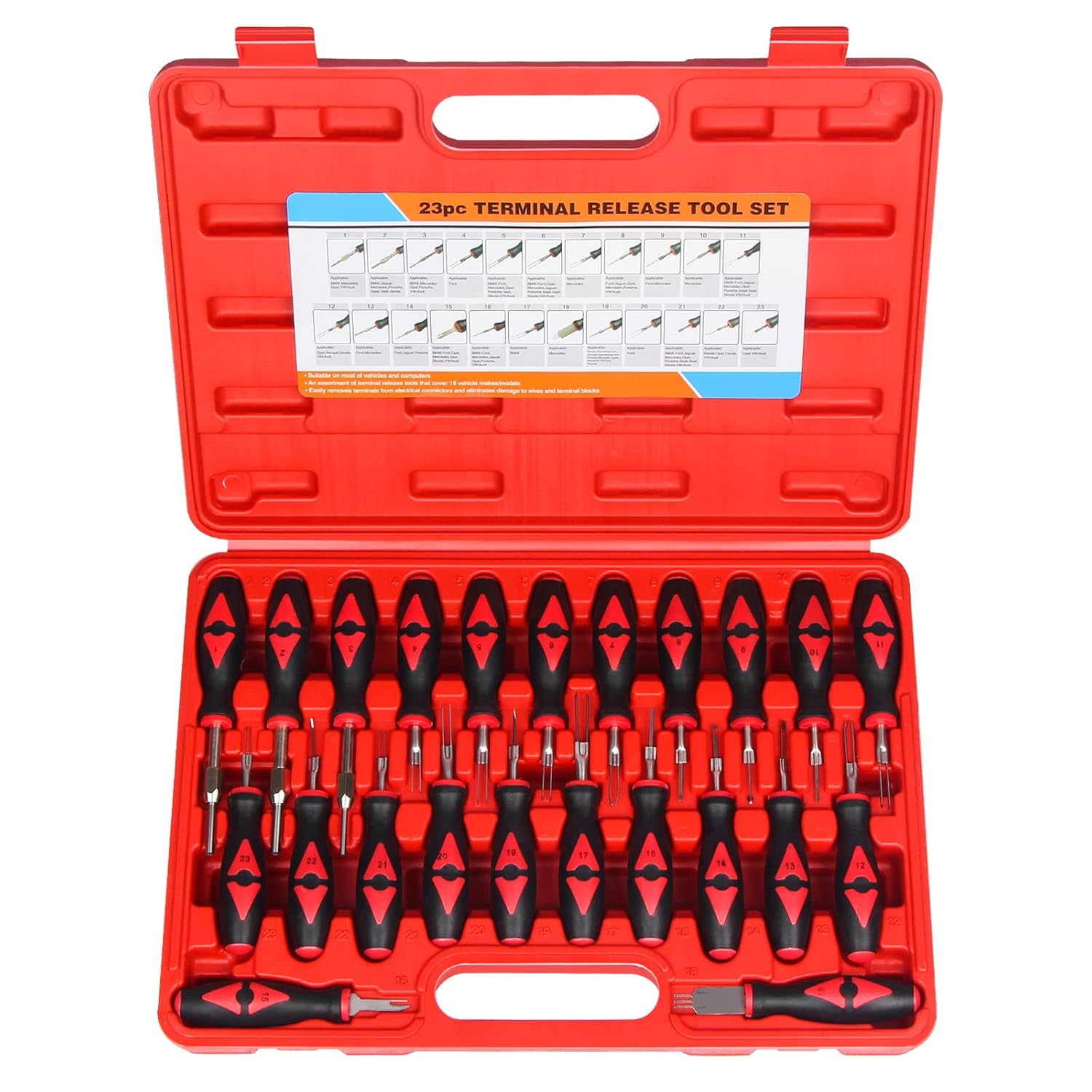 JMMRRR 23PCS Terminal Removal Tool Kit with Stainless Steel Tips