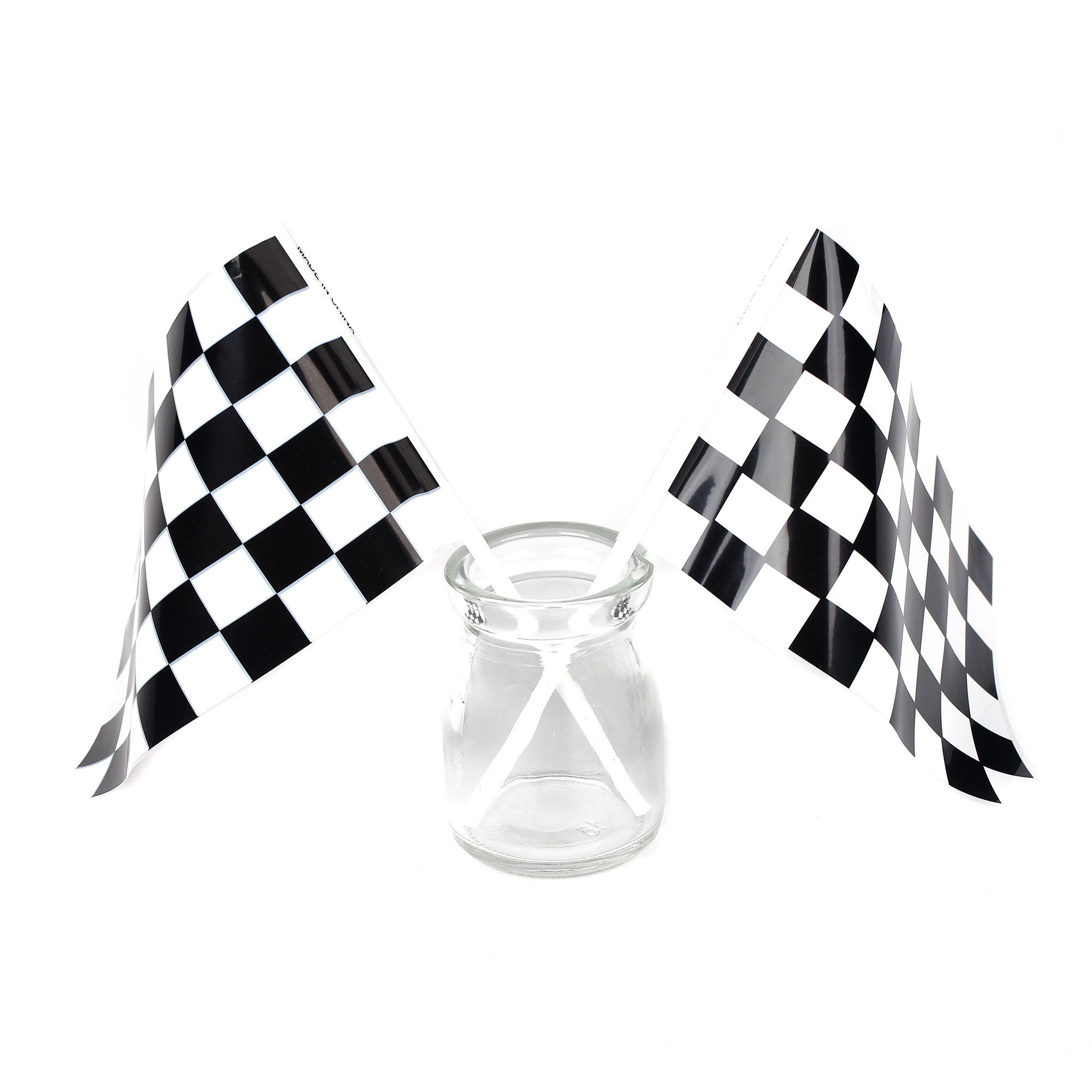 Printable Race Car Flags 30PCS Race Car Cake Toppers Checkered Flag