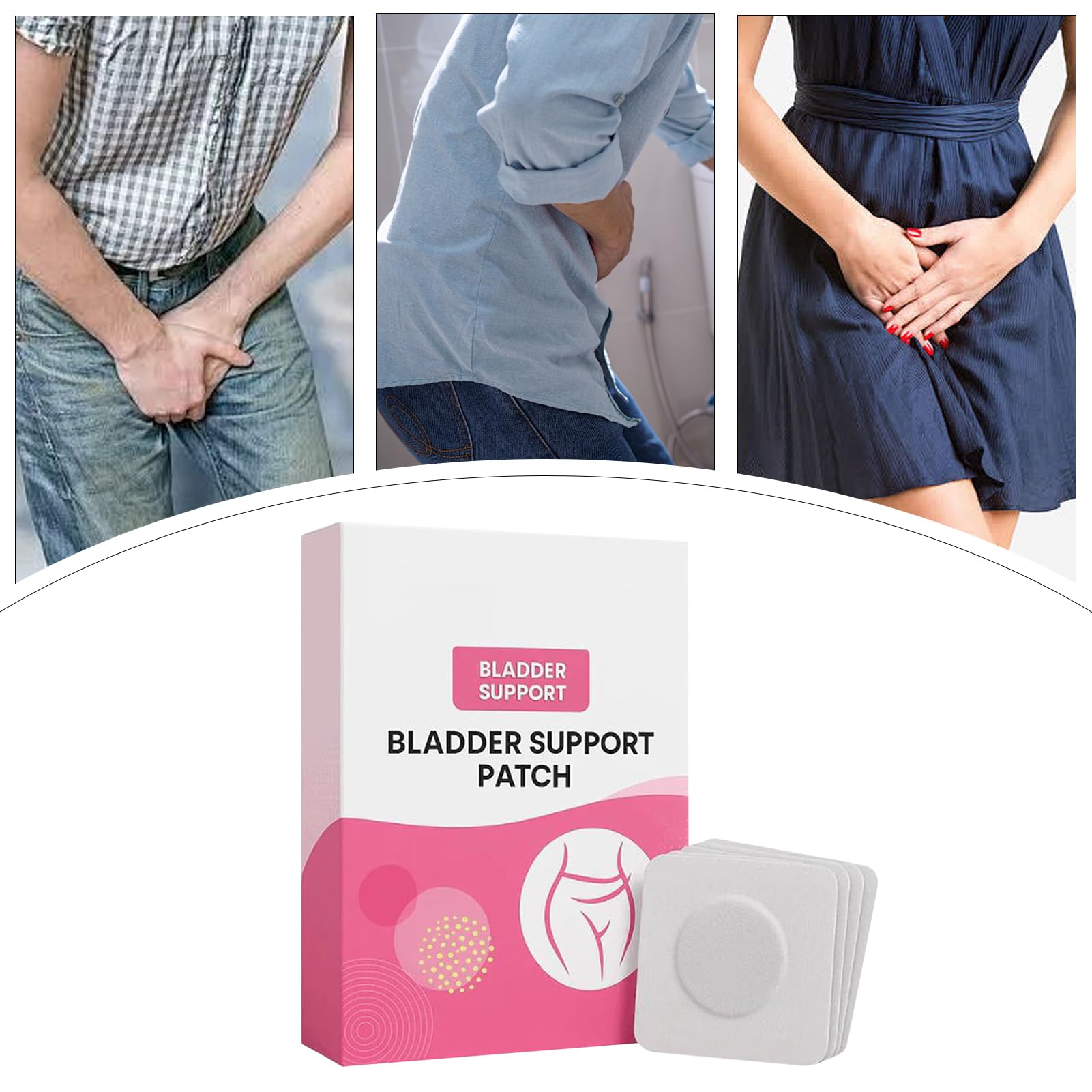 Patch di controllo della vescica Supporto per perdite urinarie Patch traspirante per la salute della vescica Riduttore di frequenza per minzione Cura confortevole per lavoro viaggi uso quotidiano