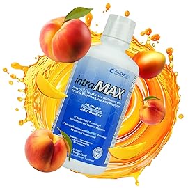 Drucker Labs - intraMAX Organic Liquid Multivitamin, Non GMO, Dairy Free, Gluten Free, Magnesium, Vitamin D, C and E, Zinc (32 oz., Peach Mango)
