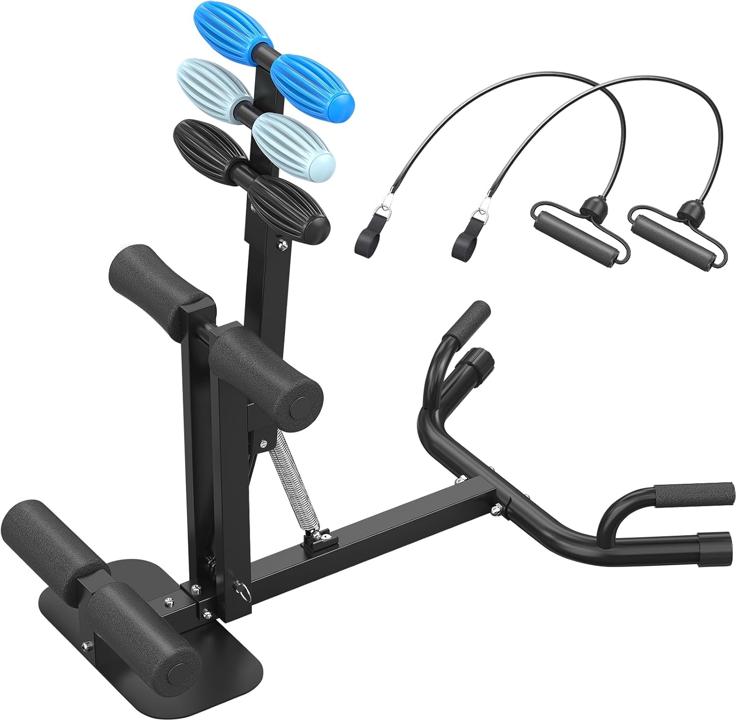 Upgrade Deep Squat Machine for Women, Adjustable Squat Assist Trainer with 4 Resistance Levels, Glute & Leg Workout Equipment, Core & Push Up Exercise Machine for Home Gym Fitness