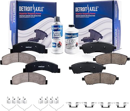Detroit Axle - Pastillas de freno para Ford 2000-2005 Excursion 1999-2004 F-250 F-350 Super Duty, pastillas de freno de cerámica con repuesto de