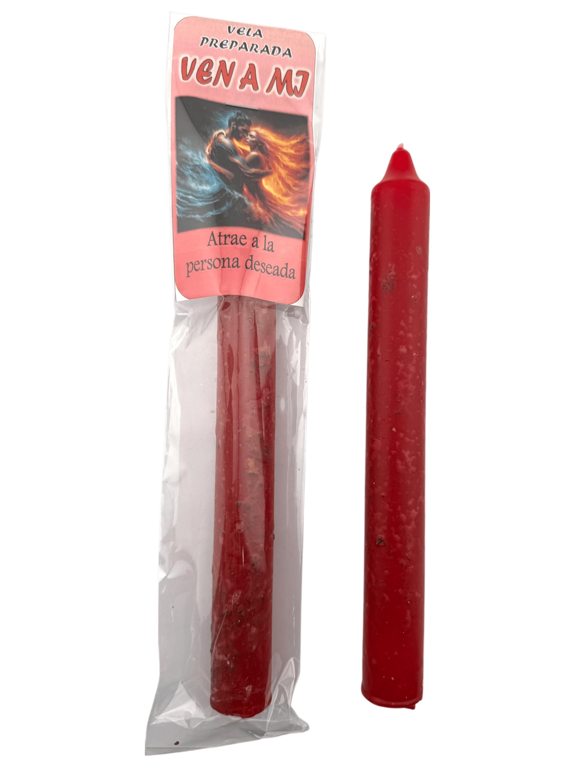 Candela Rituale HOSTENATURA "Vieni A Me" 18 Cm – Pronta All'uso Con Erbe E Oli, Per Attrazione E Passione