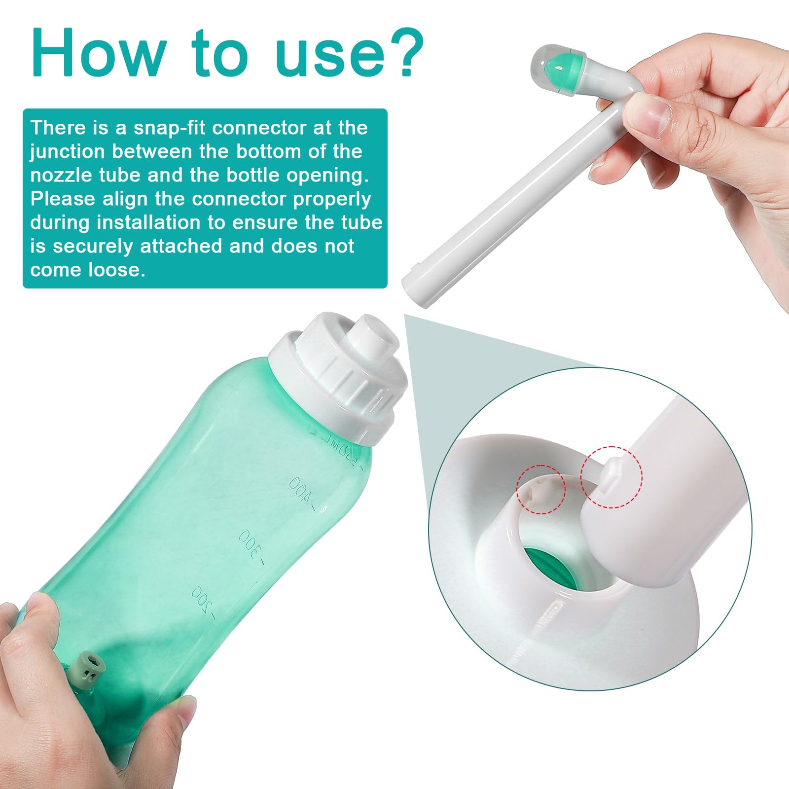 LIVE4COOL Peri Bottle for Postpartum Travel Bidet Perineal Care 16.9oz/500ml for Mom and Baby Clean,Portable Squeeze Bottle with 2 Rinse Tubes for Baby Female Menstruation Cleaning Lochia Hemorrhoids