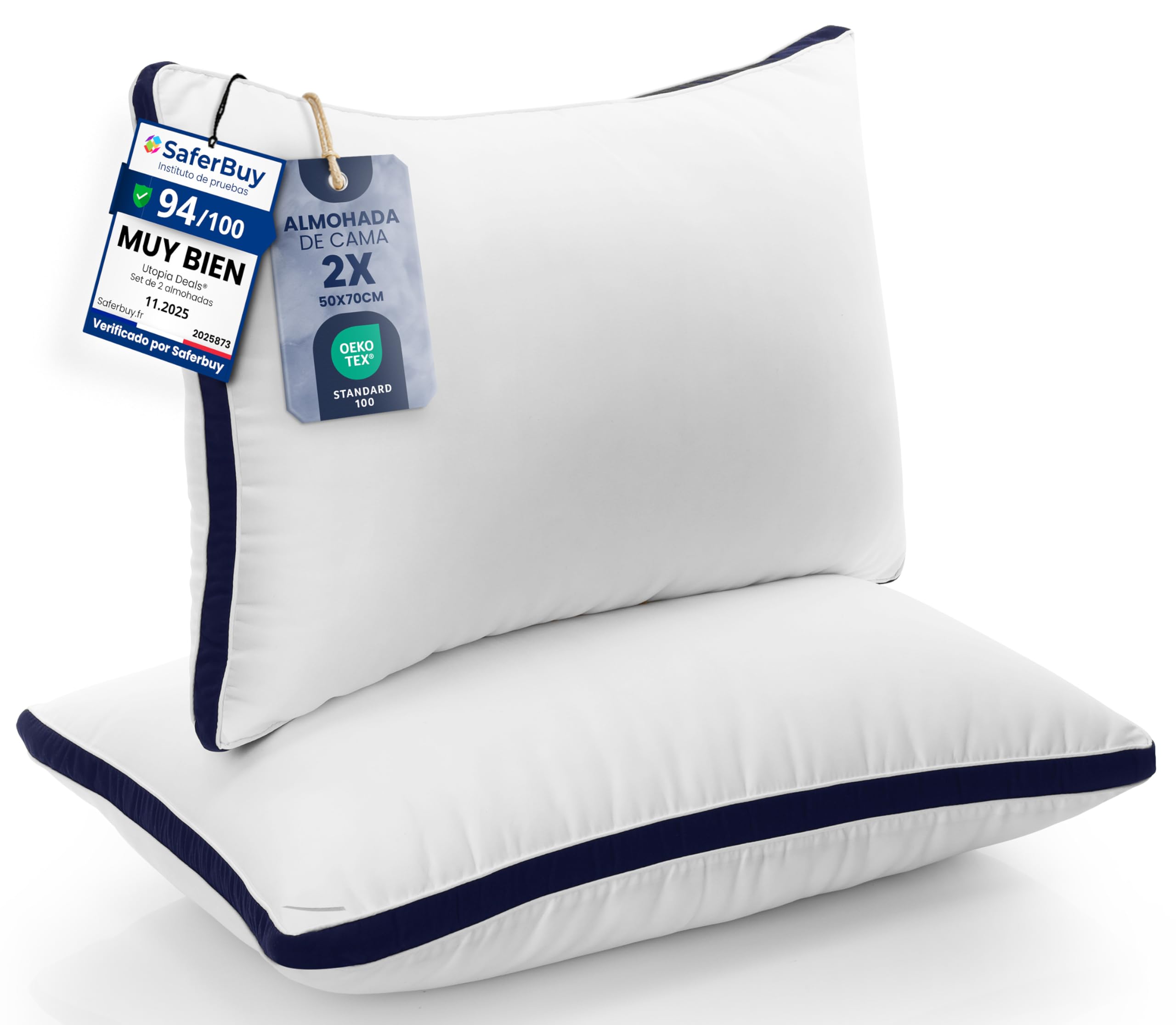 Almohadas Utopia Bedding: Confort y Lujo en Azul Marino