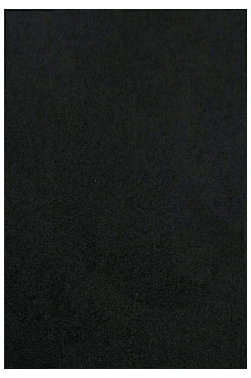 Photo 1 of Furnish my Place Modern Plush Solid Color Rug - Black, 5' x 7', Pet and Kids Friendly Rug. Made in USA, Rectangle, Area Rugs Great for Kids, Pets, Event, Wedding Black 5' x 7'