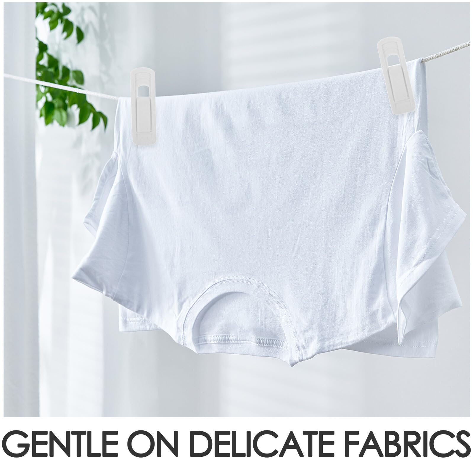 50 Pezzi Mollette per Bucato in Plastica Bianche 50 Pezzi, Clip Antivento in Velluto per Pantaloni e Gonne, Resistenti alle Intemperie, per Lavanderia e Balcone