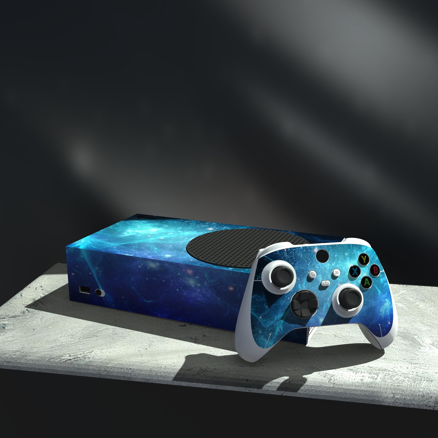 playvital Blue Nebula Custom Vinyl Skins for Xbox Series S, Wrap Decal Cover Stickers for Xbox Series S Console Controller — view 4