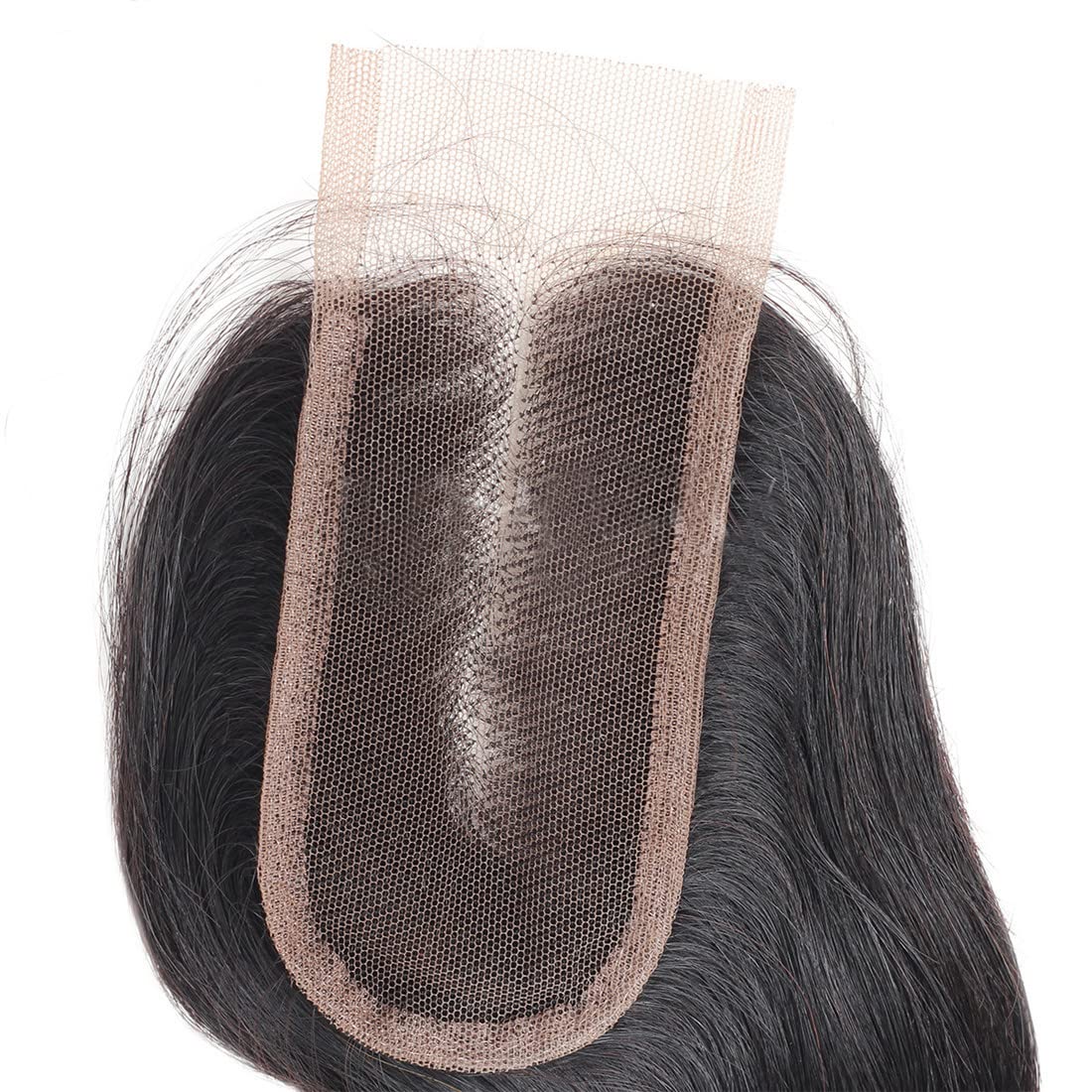 DIGAO 2x4 Lace Closure Brazilian Body Wave 100% Human Hair Closure With Baby Hair Middle Part Remy Natural Color (10INCH)
