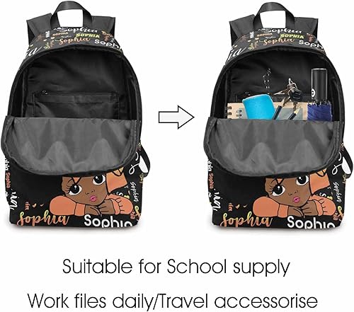 Miniatura 7 de Texto personalizado Elefante desgaste gafas mochila mochila mochila casual Daypack bolsa para mamá niñas, color130, Mochilas Daypack