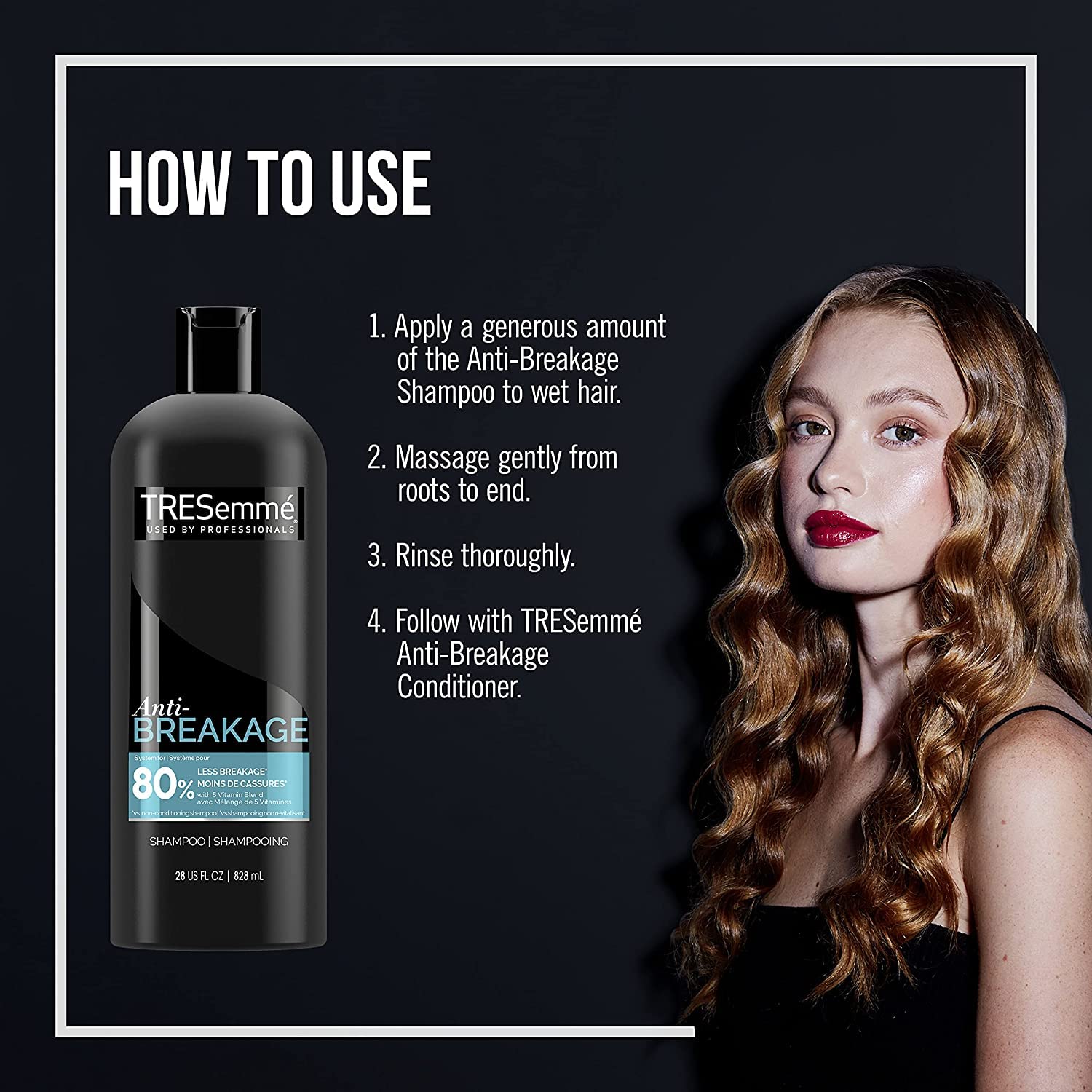 Tresemme Shampoo Anti-Breakage 28 Ounce (828ml) (3 Pack)