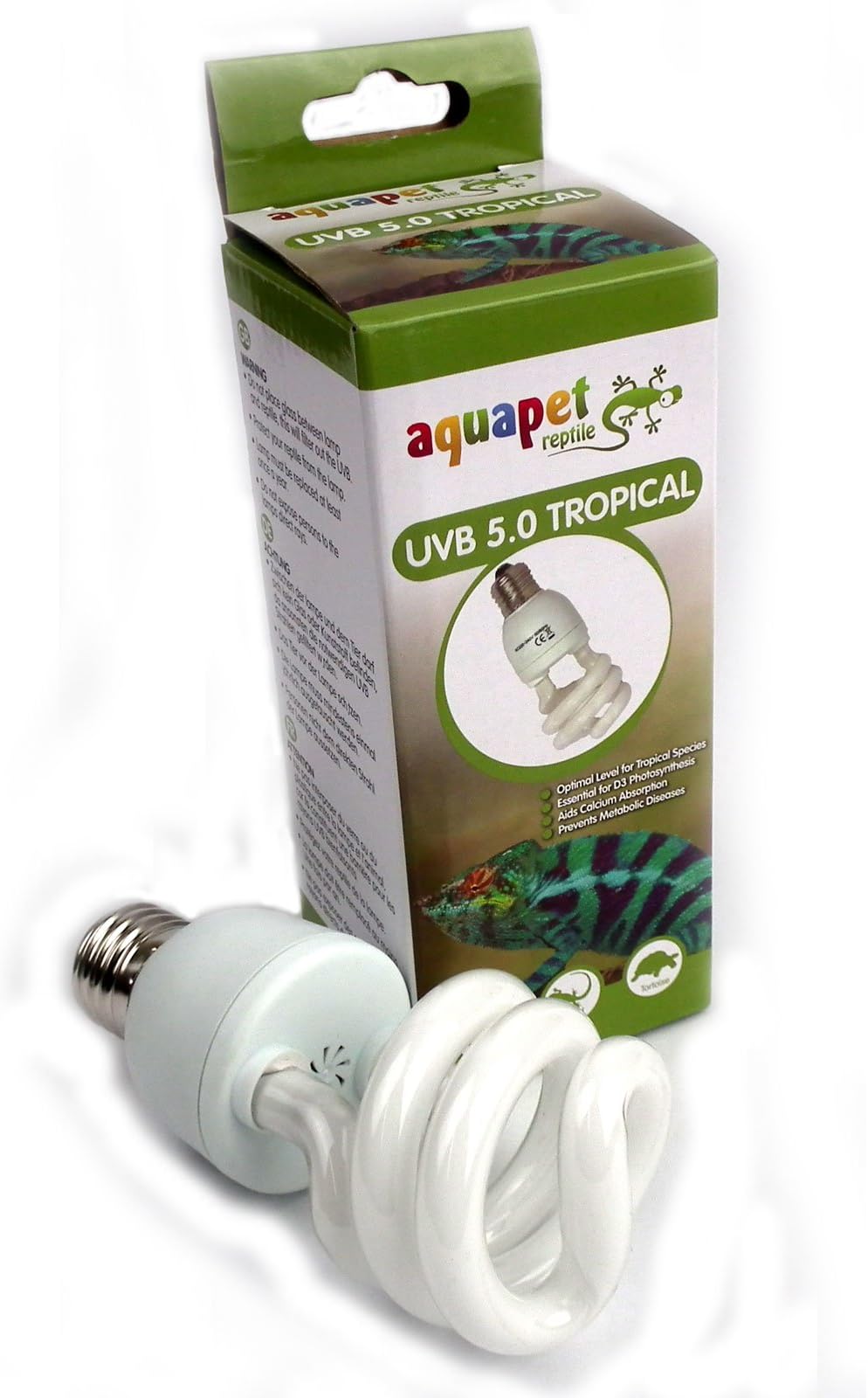 aquapet Reptile Vivarium Compact Fluorescent UV UVA + UVB + Daylight 5.0 26W Screw In …