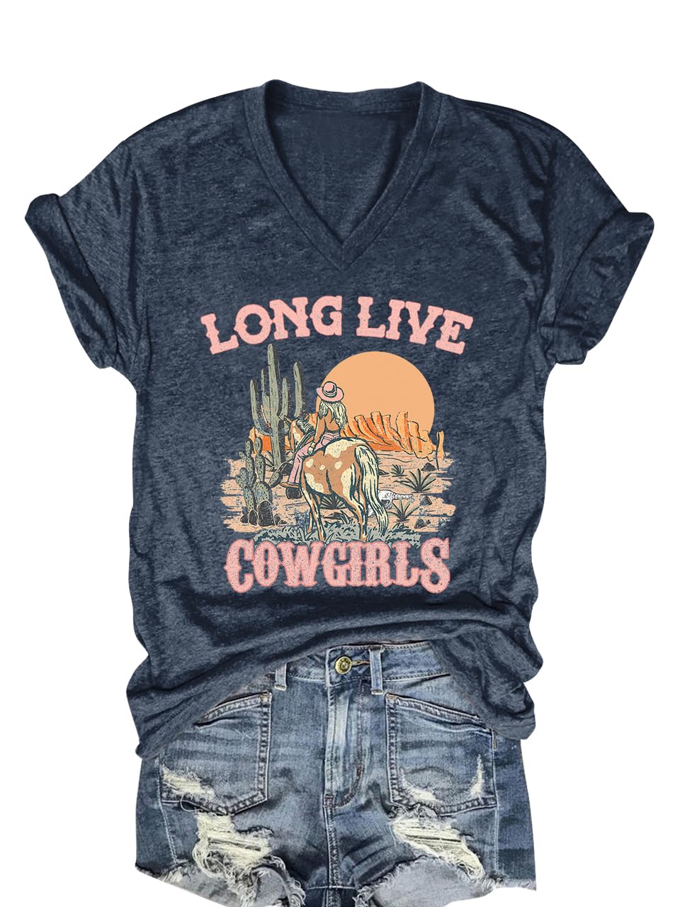 Women Coconut Tree T Shirt V Neck Short Beach Short Sleeve Shirts