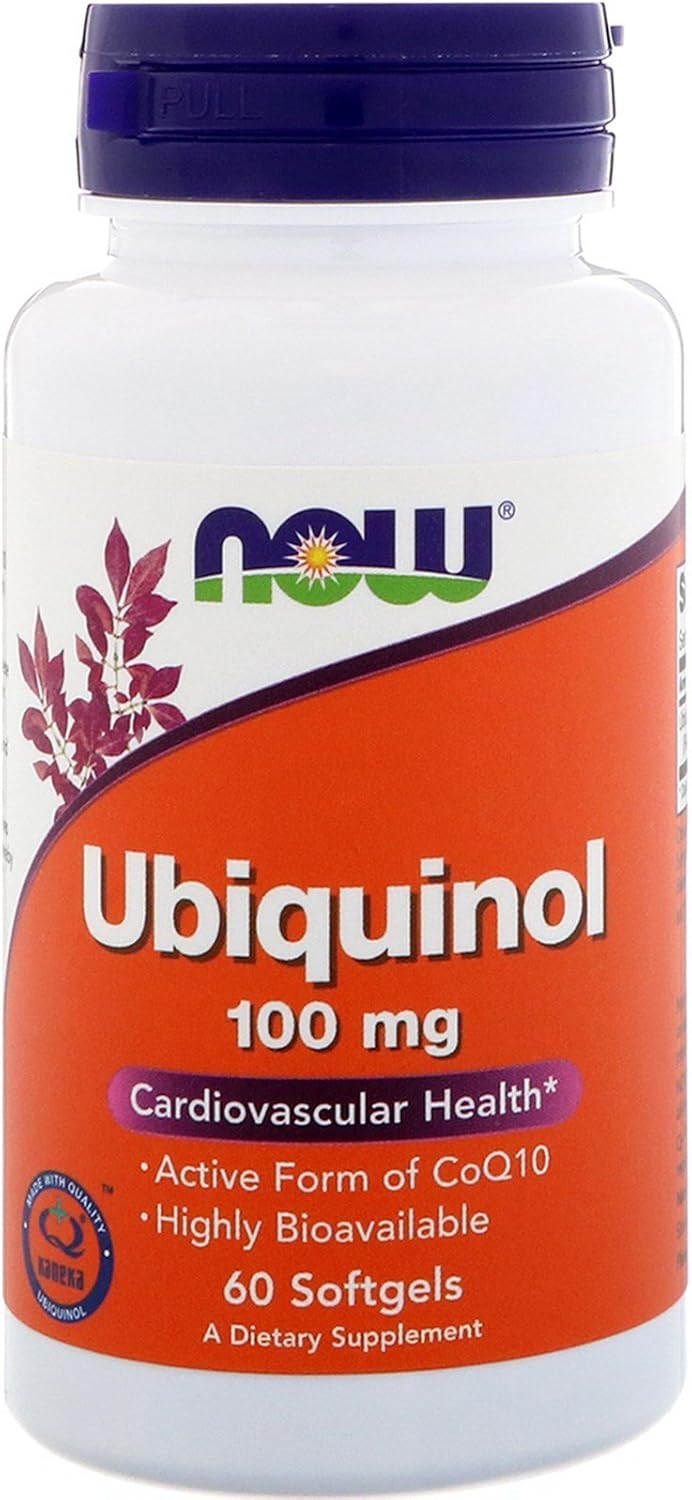 NOW Foods - Ubiquinol Cardiovascular Health 100 mg. - 60 Softgels (Multi-Pack)