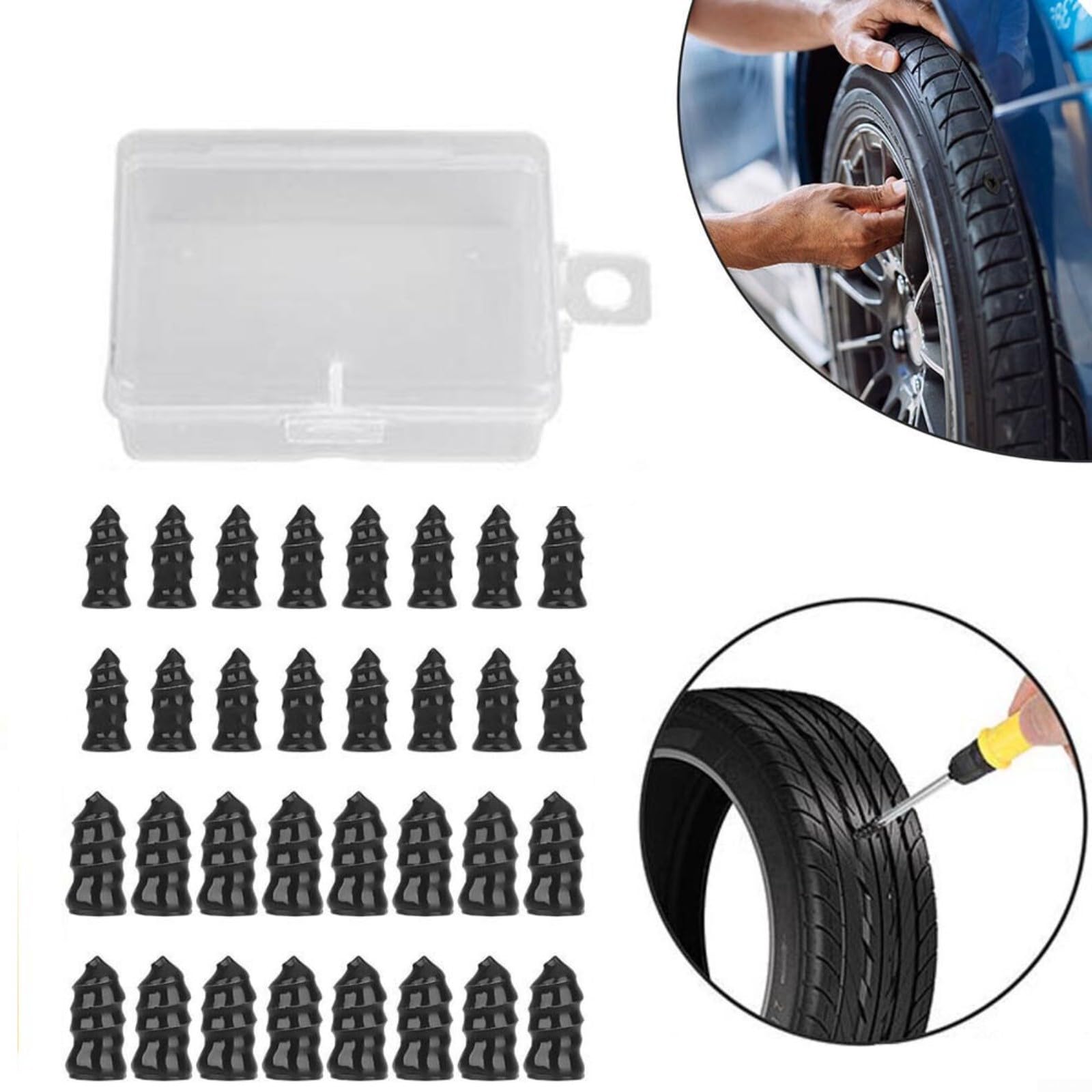 32 STKS Auto Vacuüm Band Reparatie Nagels Rubber Schroef Nail Snelle Tool Set