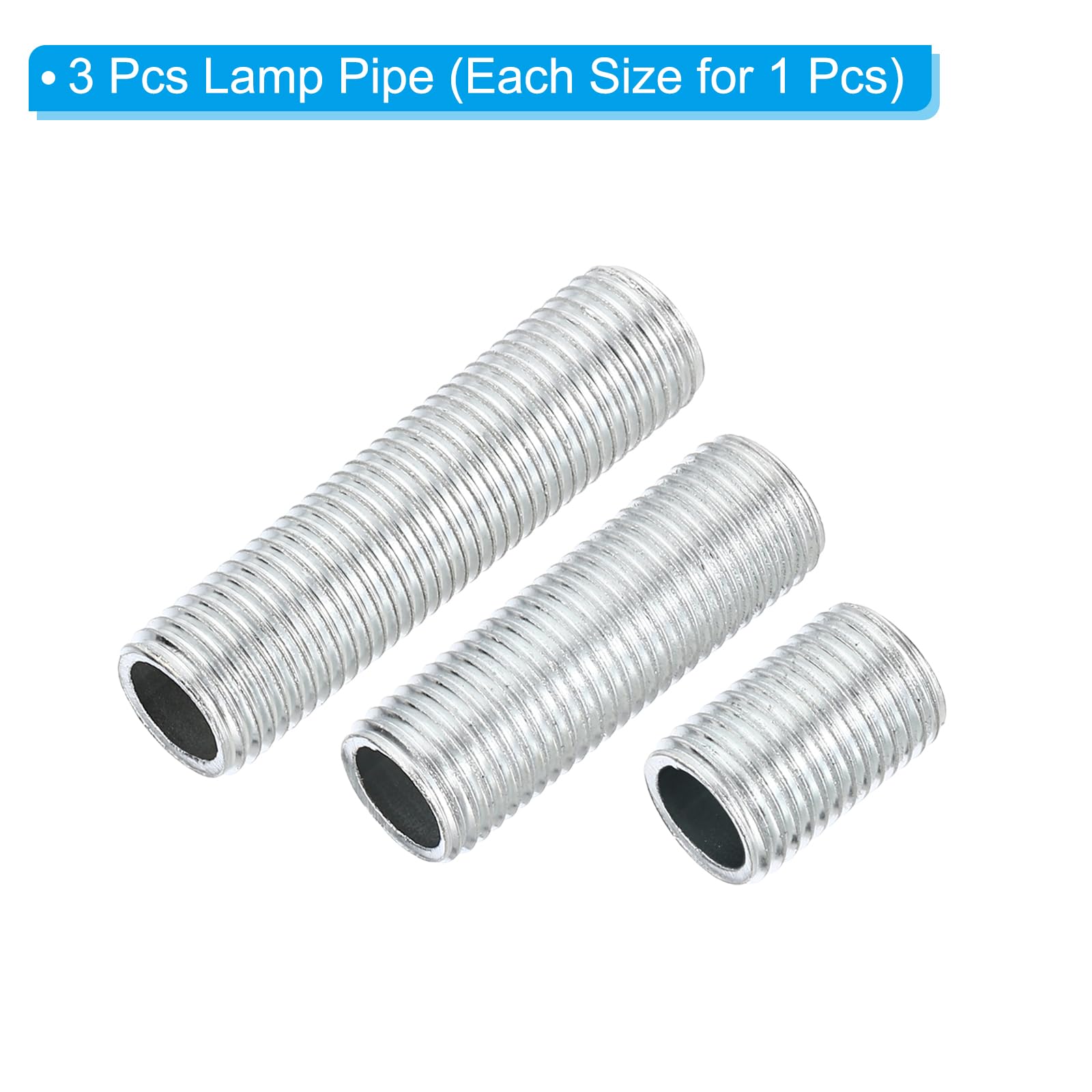 PATIKIL Threaded Rods & Studs - 1/4-18 Lamp Pipe Kit -3