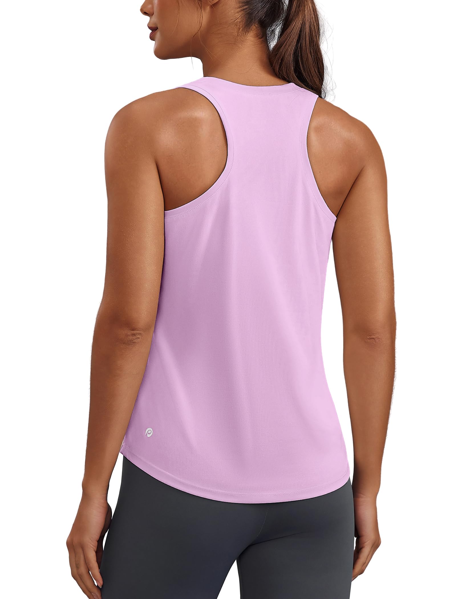 PINSPARK Soft Racerback Tank Tops for Women UPF 50+ Quick Dry Workout Tops