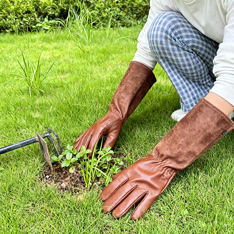 Gants de jardinage en cuir de vachette robuste et durable - 2