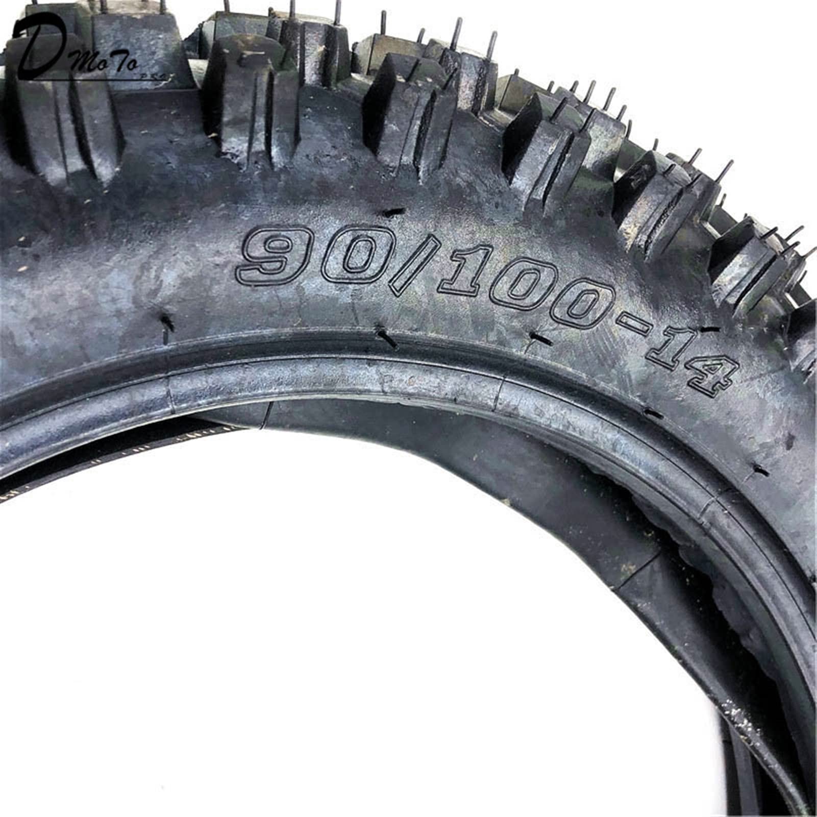 Genérico CáMara De Aire Moto, del Camino de Neumáticos 90/100-14 con el Tubo Interior for Suciedad Pit motocrós la Bici del Motocicleta Rueda Trasera 14 Pulgadas
