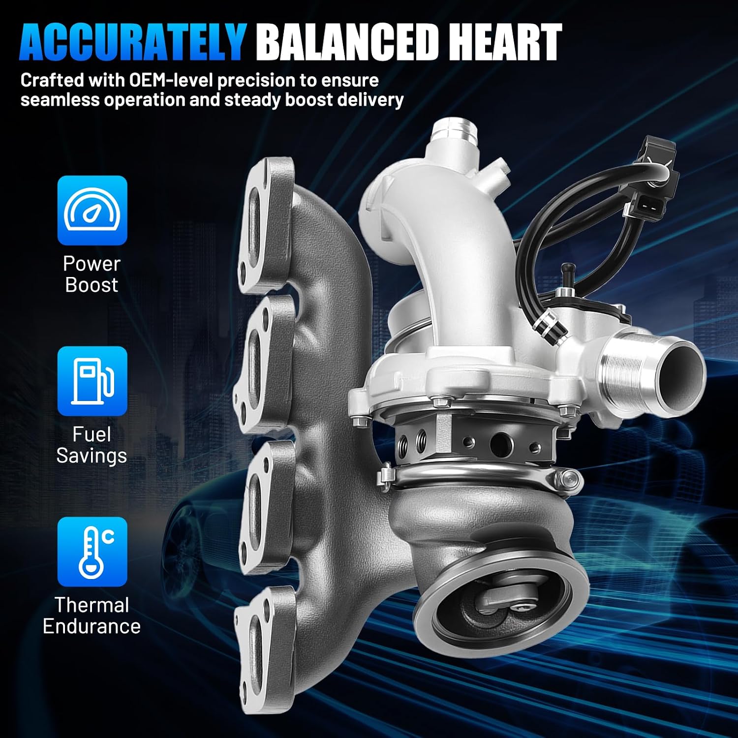 667-203 1.4L Turbocharger with Complete Gaskets & Repair kits for 2013-2021 Buick Encore for Chevy 2012-2020 Sonic,2011-2016 Cruze,for 2010-2019 Trax,for 2013-2018 Buick Encore 1.4L L4