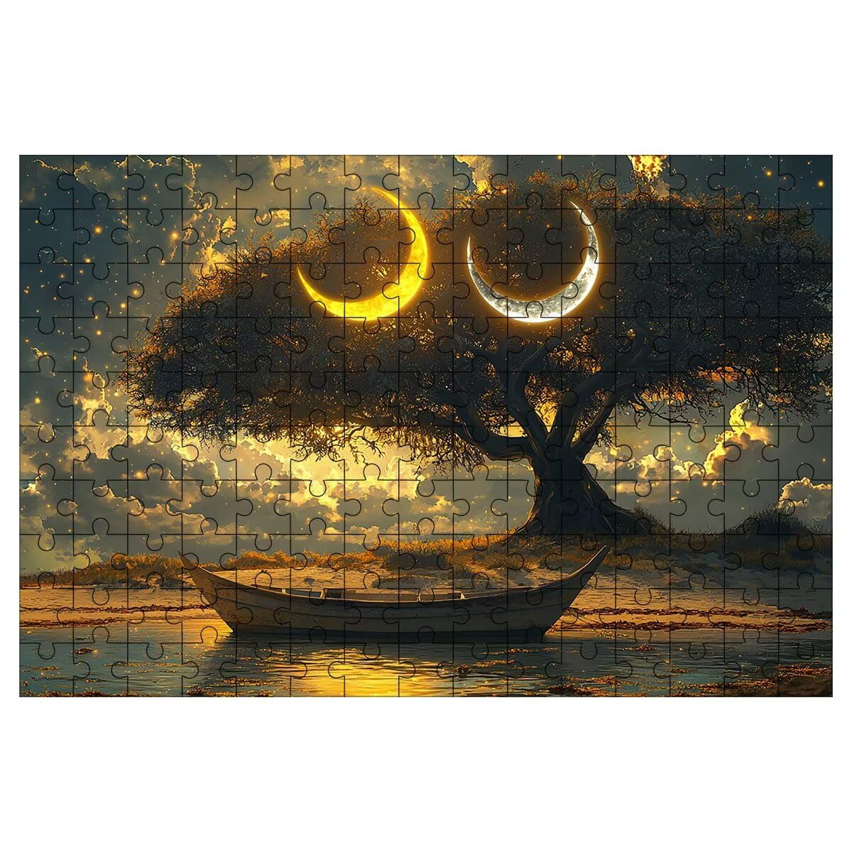 Puzzle 4000 Pezzi Albero, Puzzle Adulti Luna in Legno, 141x87cm -1131