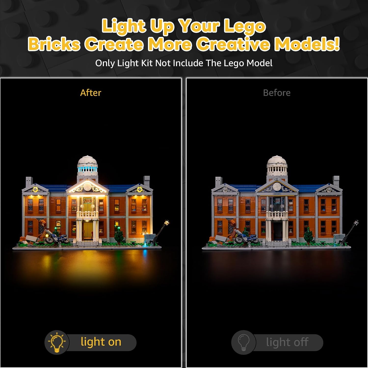 Kyglaring LED Lighting Kit Compatible with Lego 76294 Set, Lighting Accessories Compatible with Marvel X-Men The X-Mansion, Lights Only, Classic Version.