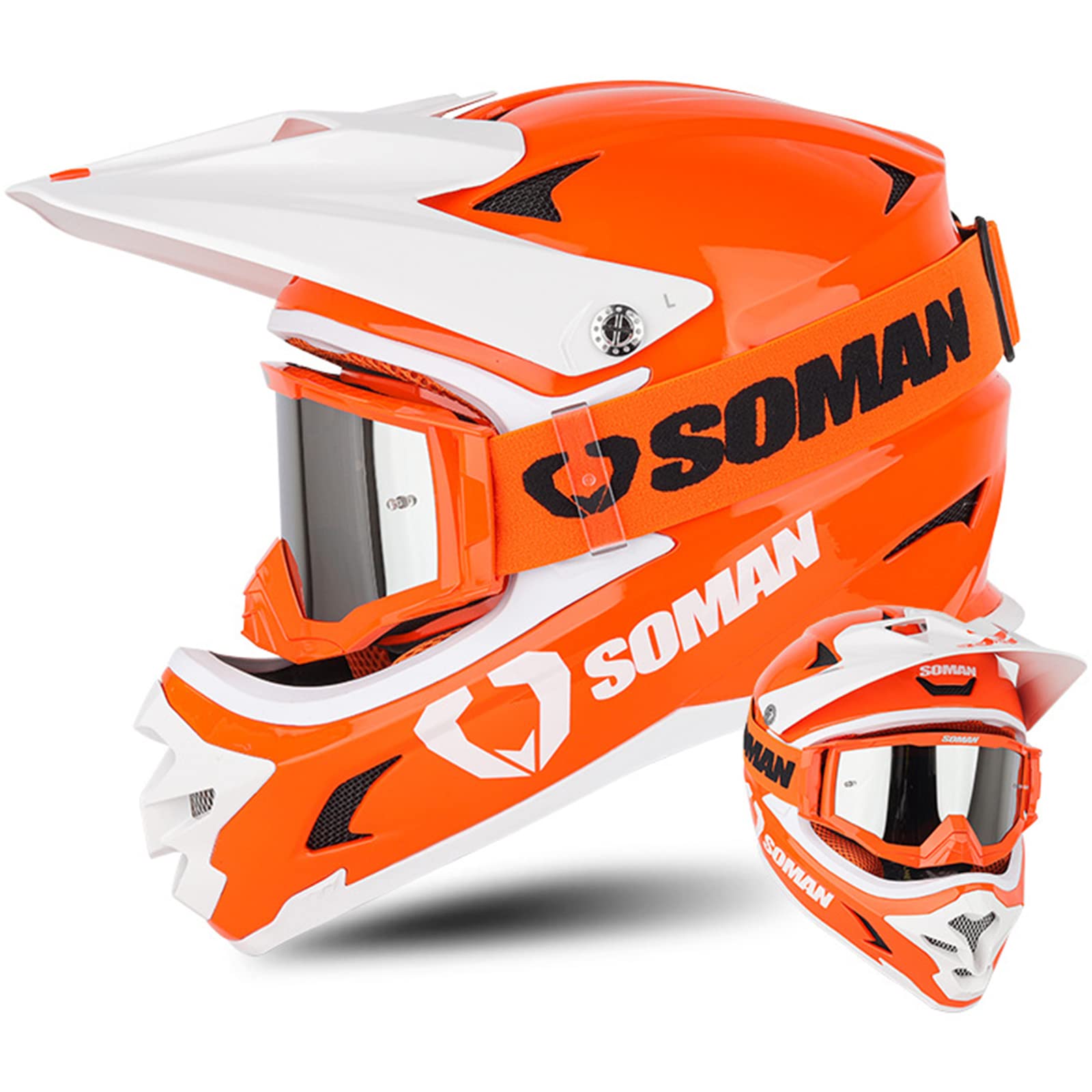 Casco Motocross Integrale Per Bambini E Adulti - Taglie S A XL, Con Visiera Regolabile, Omologato ECE/DOT, Per Quad E Fuoristrada
