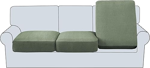 Miniatura 17 de H.VERSAILTEX 2025 Funda de sofá de jacquard de 1 pieza, fundas de sofá de alta elasticidad, protector de muebles antideslizante, funda de sofá suave